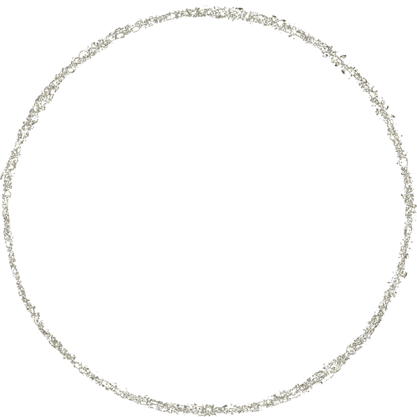Silver glitter round circle